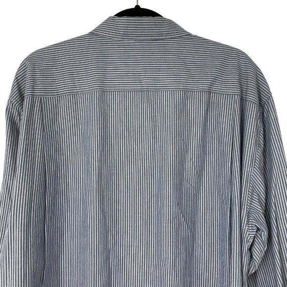 Mens Vintage GAP Shirt Y2K Size XL Blue Stripe Casual Button Up Cotton 3617 - Picture 6 of 6